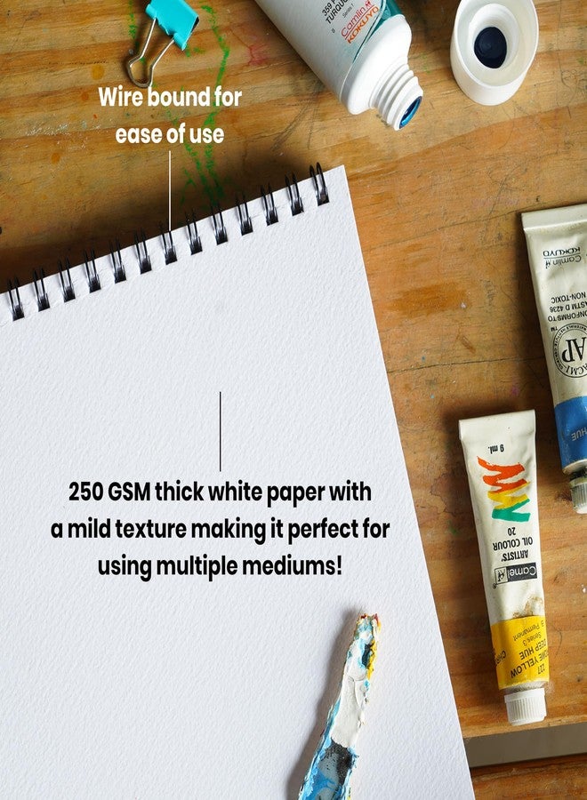 Scholar Mixed Media Paper - 250 GSM Cold Pressed Medium Grain | 15 Sheets | Premium Artist Paper for Watercolour, Acrylic, Ink, Pencil & Mixed Media Art Practice (Wiro) (A3) (MMW3) - Image 3